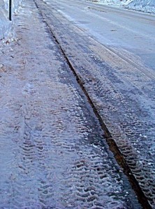 Sidewalk are commonly the spot of snow and ice slip-and-fall accidents.