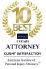 10 Best Law Firms / Client Satisfaction / American Institute of Personal Injury Attorneys 2020-2021